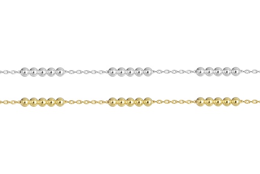 Sterling silver beads bracelet