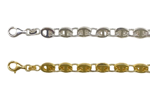 Pulsera plata 925 calabrotes 6x8mm