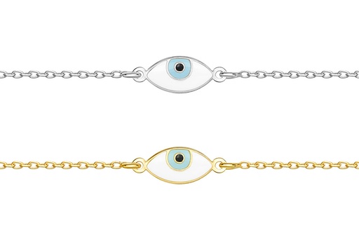 Pulsera plata 925 ojo turco 5x11mm