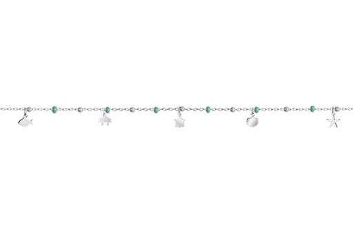 [16464A20E5ETUPL] Sterling silver sea ankle