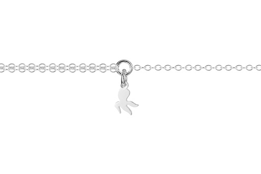 [16468A20E5PL] Sterling silver mini octopus ankle