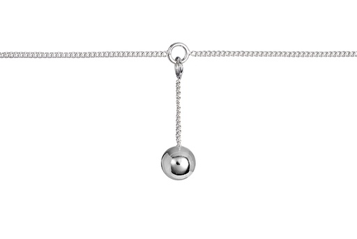 [16472A20E5PL] Tobillera plata 925 bola 6mm