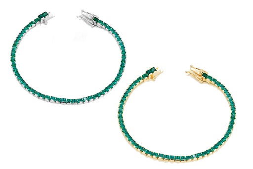 Sterling silver 3mm tennis zirconia bracelet