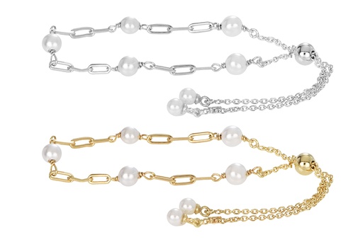 Sterling silver pearls bracelet