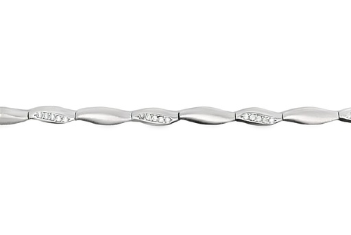 [16744B1800ZBLMARD] Sterling silver zirconia bracelet