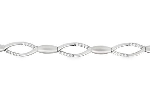 [16753B1800ZBLMARD] Pulsera plata 925 con zirconitas intercaladas