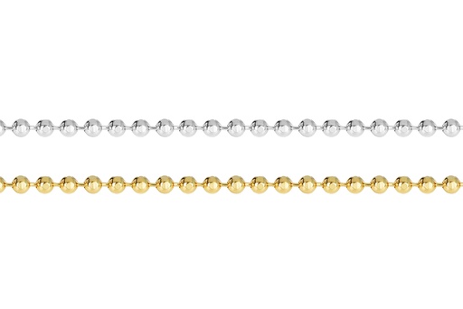 Sterling silver 1.5mm beads chain bracelet