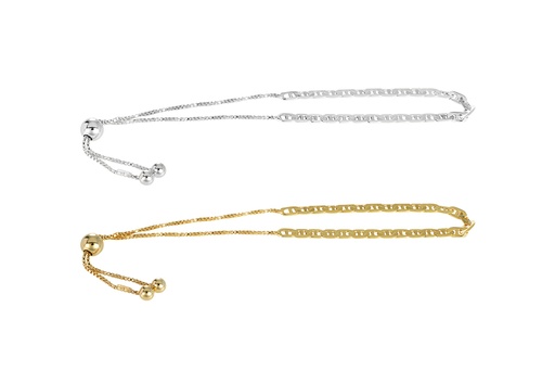 Sterling silver sailor chain bracelet