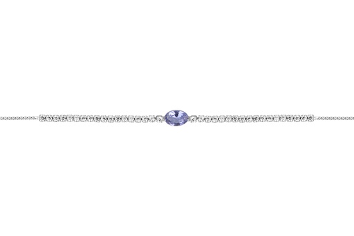 [17082B16E3ZLVRD] Sterling silver zirconia bracelet