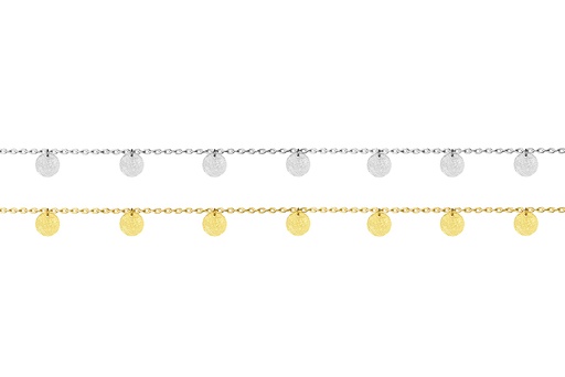 Tobillera plata 925 placas 5mm