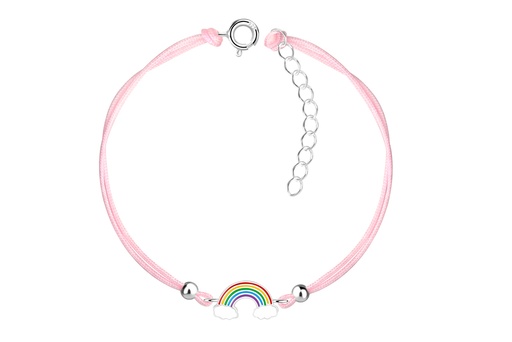 [17430B12E3EMXPL] Pulsera plata 925 arco iris 6x10mm de esmalte