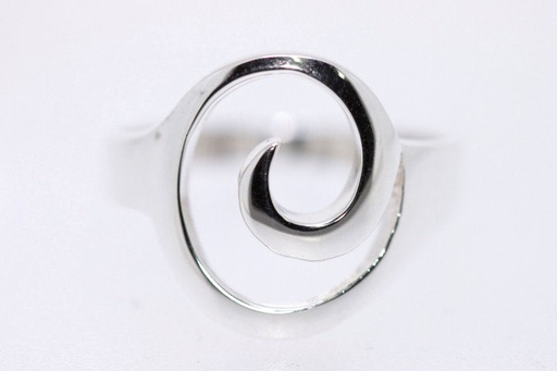 Anillo plata lisa espiral 