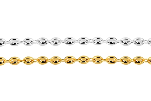 Sterling silver hollow marina bracelet