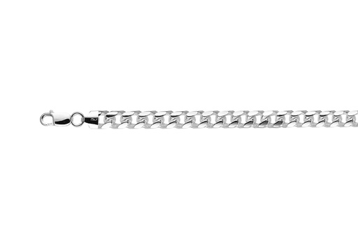 [17747B2100DCPL] Sterling silver franco oval bracelet 120