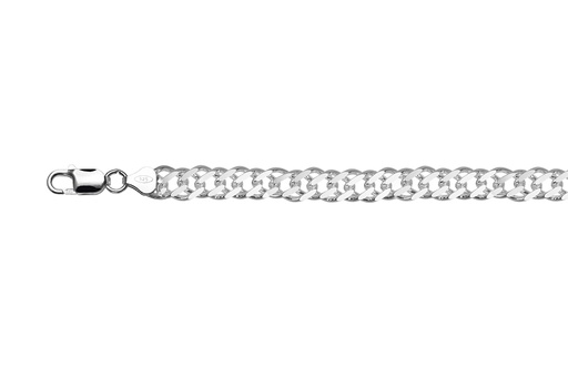[17784B2100PL] Sterling silver double curb chain 150 bracelet