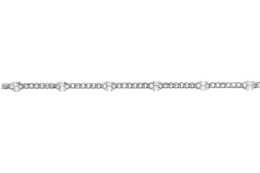 [17795A20E5PL] Sterling silver 060 curb chain anklet