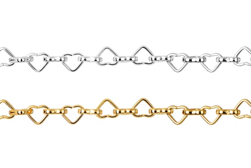 Sterling silver 5x6mm hearts bracelet