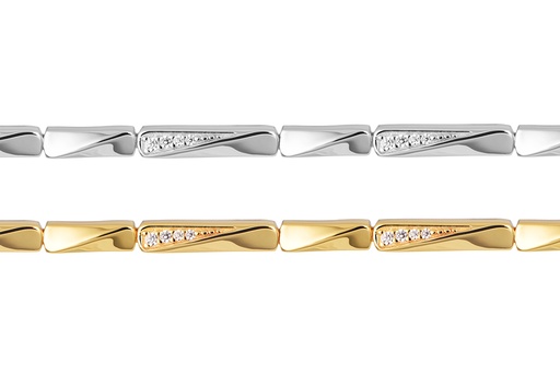 Sterling silver zirconias bracelet