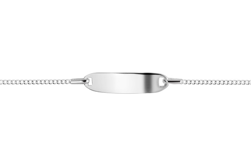 [18101B1800PL] Pulsera plata 925 no me olvides placa rectangular 5x23mm