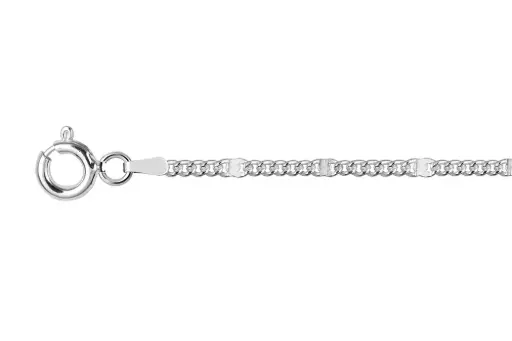 [18202A20E5PL] Sterling silver 035 curb chain anklet