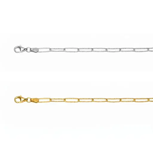 Tobillera plata 925 eslabones planos 11x4mm
