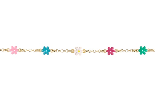 [18250B13E3EMXDO] Pulsera plata 925 flores