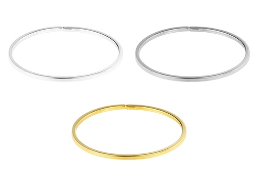 Sterling silver 2x2mm squared tuboflex bangle