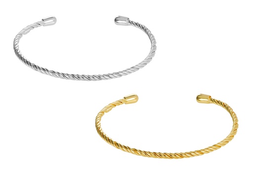 Brazalete plata 925 abierto