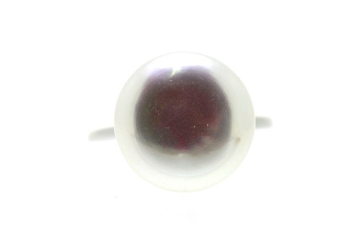 Anillo plata 925 perla cutivada coin 14mm 