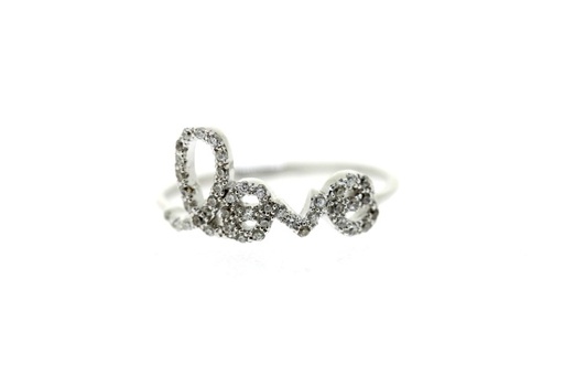 Anillo plata 925 love cz 