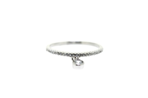 Silver 925 ring with cz charm
