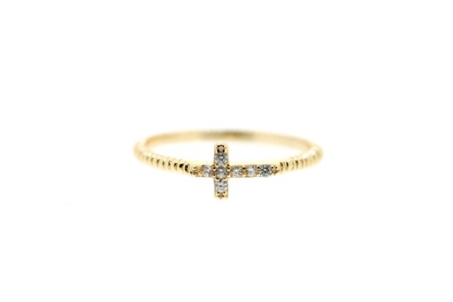 Silver 925 ring cross cz