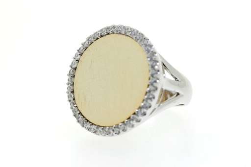 Anillo plata 925 cz redondo 