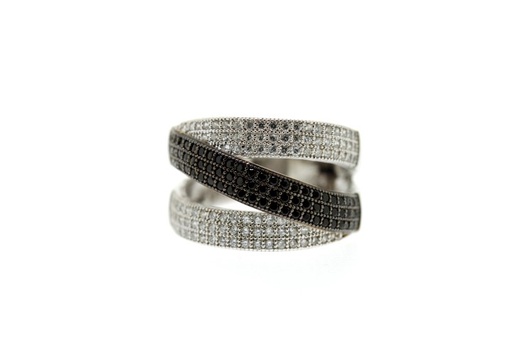 Silver 925 microsetting ring with cz