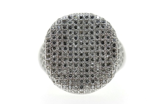 Silver 925 microsetting ring with cz