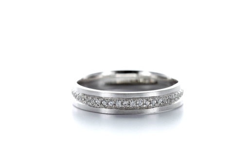 Alianza plata 925 micropave zirconita 4mm 