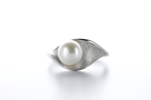 Anillo plata 925 mate perla cultivada 8mm 