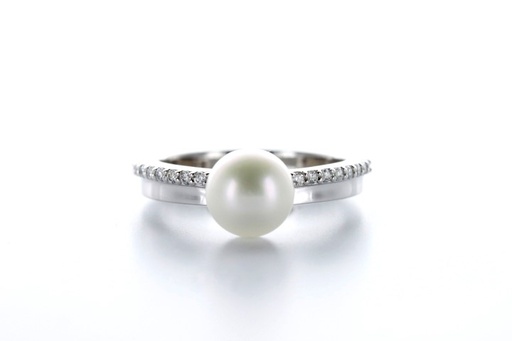 Silver 925 ring pearl cz