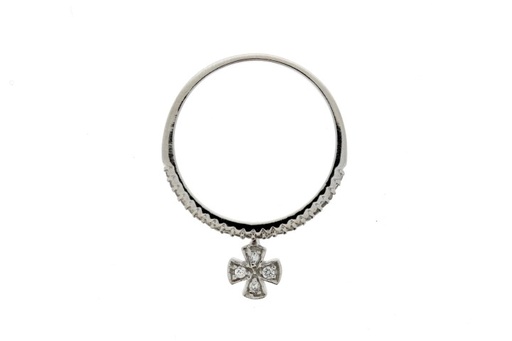 Silver 925 ring cz cross
