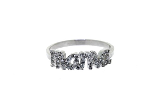 Silver 925 ring mama with cz