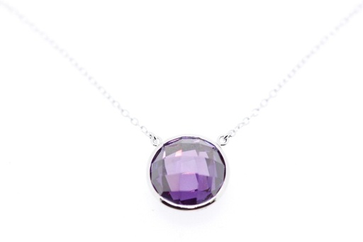 Neckaces silver 925 cz 40+5cm rhodium