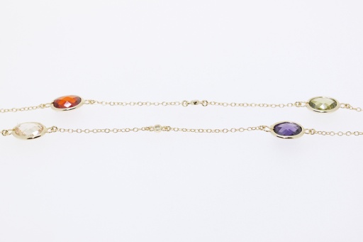 [056231002ZMC] Collar plata multi cz oval 