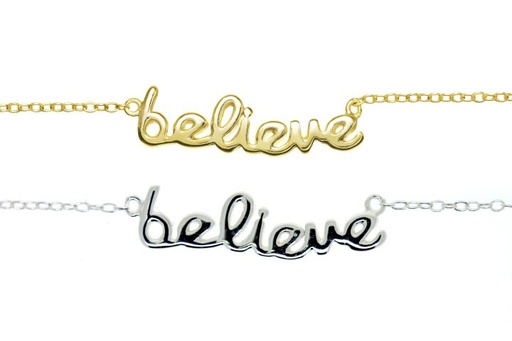 Collar plata 925 believe 