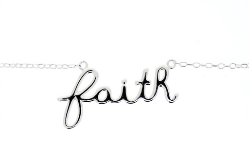 [05913C3800PL] Collar plata 925 faith 
