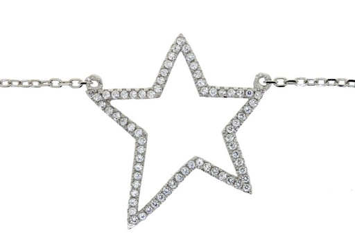 Silver 925 microsetting neckla 40+5cm rutenium plated