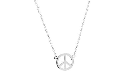 Collar plata 925 simbolo paz 