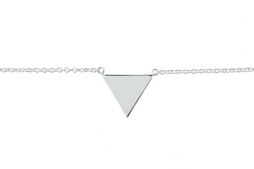 Silver 925 necklace triangle 40+5cm sterling silver