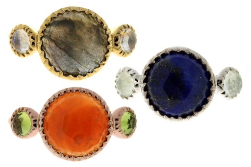 Silver 925 ring semi precious stone