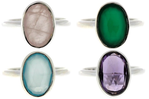 Silver 925 ring semi precious stone