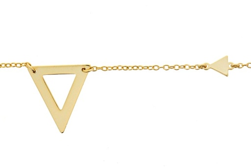 Silver 925 necklace triangle 40+5cm sterling silver